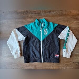 2024 New Era Seattle Mariners Retro Style Windbreaker Jacket Adult size Small